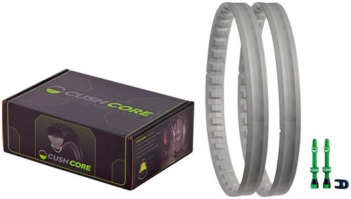 CushCore Plus Tire Inserts Set 27.5"+ Pair, Includes 2 Tubeless Valves MPN: 27523 UPC: 653829499724 Tubeless System Enhancements Foam Tire Inserts - Pair