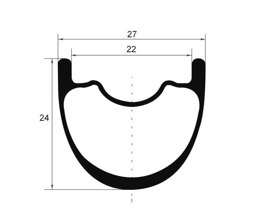 XC 650B mountain bike hookless 27mm wide cross country rim ...