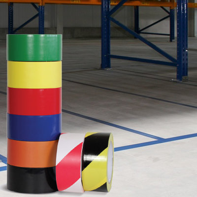 Сигнальная клейкая ПВХ лента для разметки пола Купить